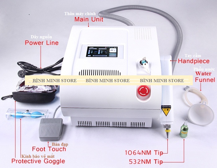 máy xóa xăm xóa nốt ruồi xóa nám laser yag ks 50s